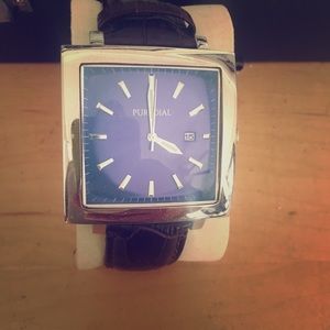 Puredial blue face with brown band